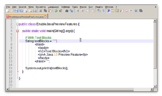 Java text blocks
